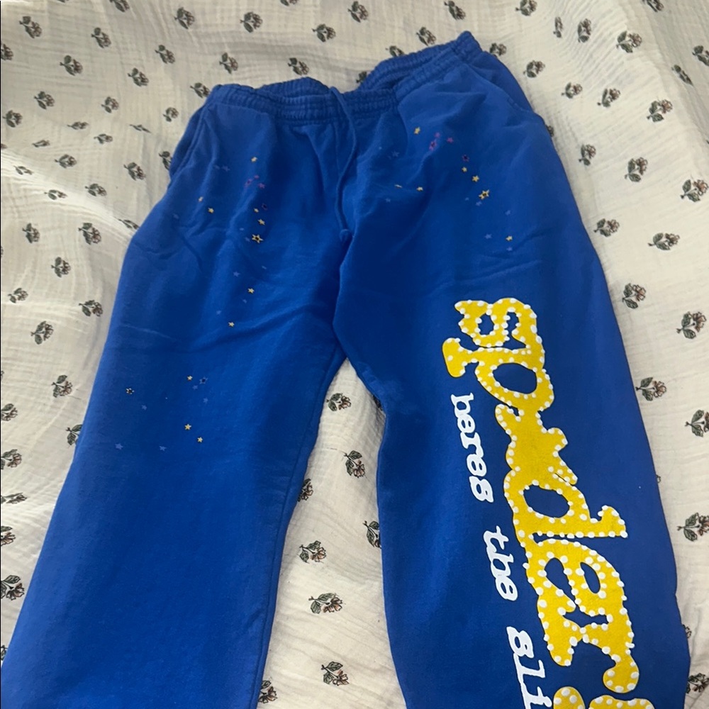 Sp5der Blue Sweatpants